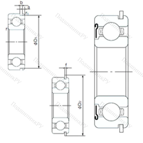 Подшипник шариковый радиальный 6817ZNR