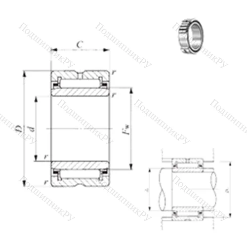 Подшипник игольчатый радиальный NA 4952