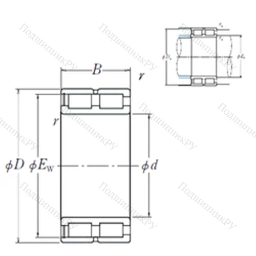 Подшипник роликовый радиальный NNCF 5028V