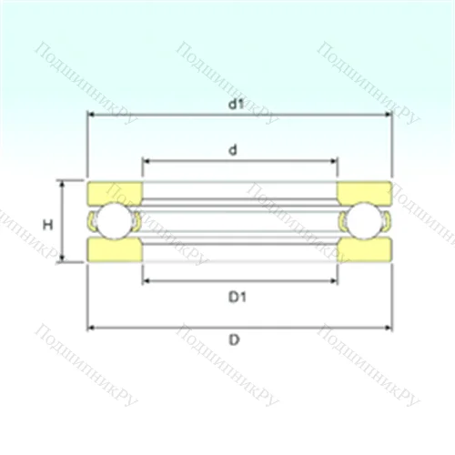 Подшипник шариковый упорный 350550 от производителя  ISB