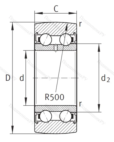 Подшипник LR 5206 2RS от производителя  INA