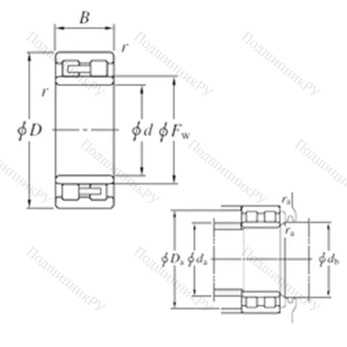Подшипник роликовый радиальный 72NNU 54266