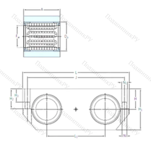 Подшипник шариковый линейный LTDR 30-2LS от производителя  SKF