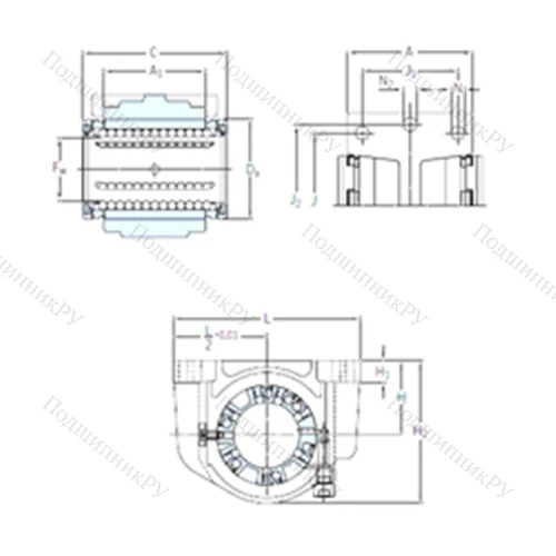 Подшипник шариковый линейный LUCE 12 от производителя  SKF
