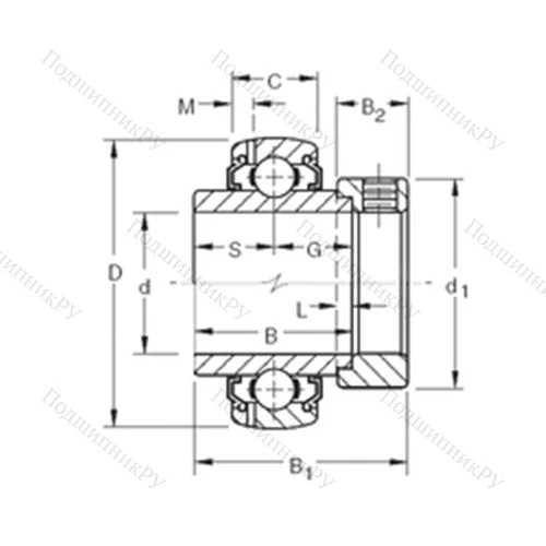 Подшипник шариковый радиальный G 1010KLLB