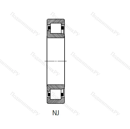 Цилиндрический роликовый подшипник 42232 Л (NJ 232 M)