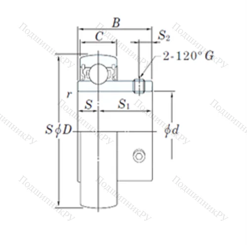 Подшипник шариковый радиальный SU 001S 6