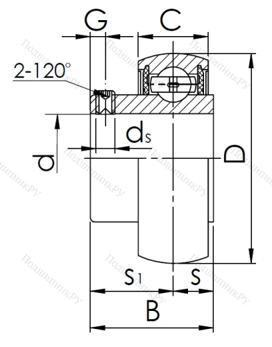 Корпусный подшипник SB 207 в Челябинске