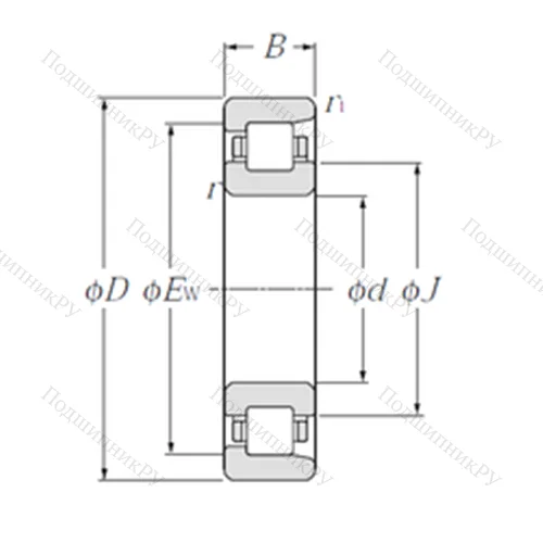 Подшипник роликовый радиальный NF 215 от производителя  NTN