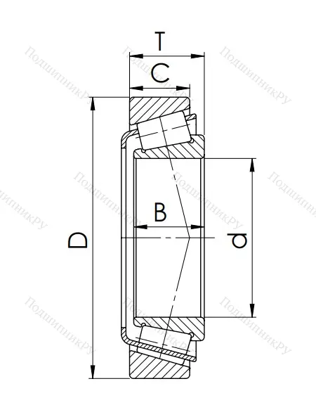 Конический роликовый подшипник 7318 (30318) в Челябинске