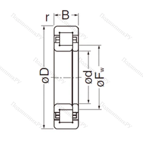 Подшипник роликовый радиальный NUP 205EG
