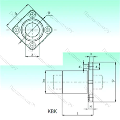 Подшипник шариковый линейный KBK 30-PP от производителя  NBS