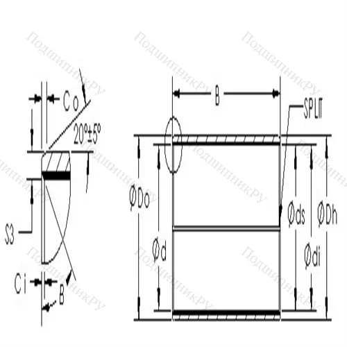 Втулка скольжения AST 850BM 13580 от производителя  AST