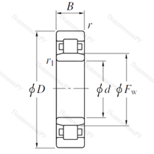 Подшипник роликовый радиальный NU 18/670 от производителя  KOYO