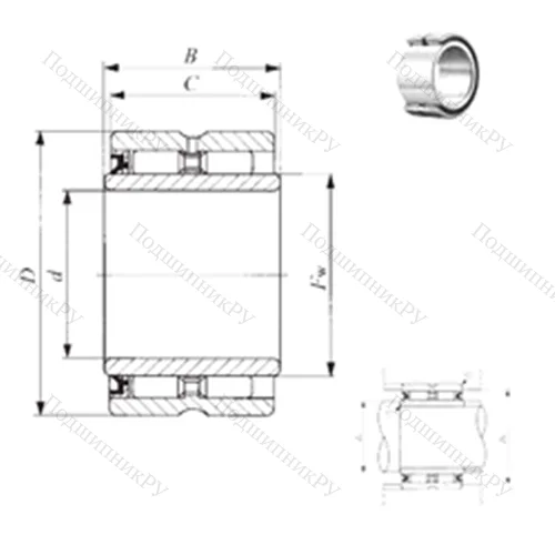 Подшипник игольчатый радиальный GBRI 527632 U от производителя  IKO