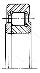 Модификация подшипника 2В0-592708М1 размер 40x77,5x23 от производителя  ГПЗ-10