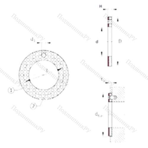 Подшипник скольжения EGW 22-E 50 от производителя  INA