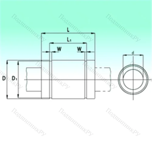 Подшипник шариковый линейный KB 2558 от производителя  NBS
