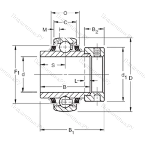 Подшипник шариковый радиальный GE 35KPPB 2