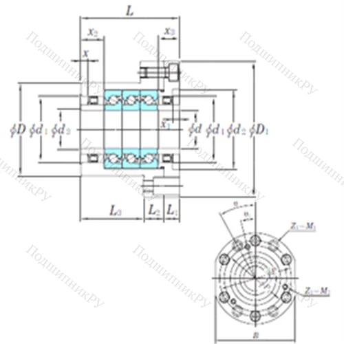 Подшипник шариковый упорно-радиальный BSU 2562BDF - T