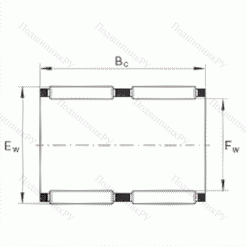 Подшипник роликовый игольчатый без колец K 75X 83X 40-ZW