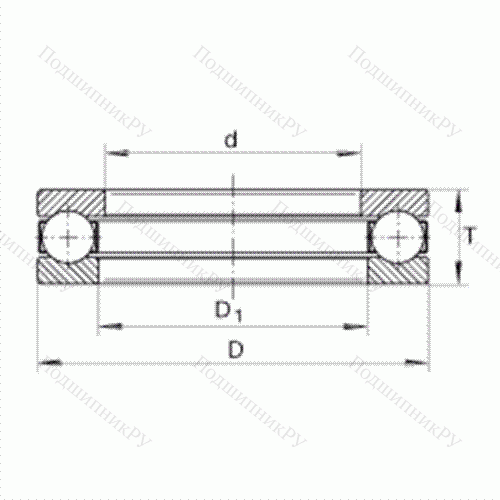 Подшипник шариковый упорный GT 14