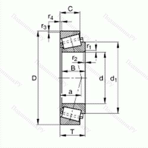 Подшипник роликовый конический K 527-522 от производителя  FAG Подшипник роликовый конический K 527-522 от производителя  FAG
