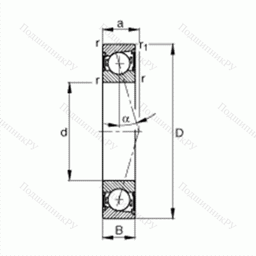 Подшипник шпиндельный B 7024-C-2RSD-T-P 4S от производителя  FAG Подшипник шпиндельный B 7024-C-2RSD-T-P 4S от производителя  FAG