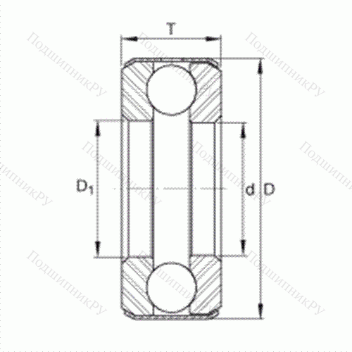 Подшипник шариковый упорный D 40