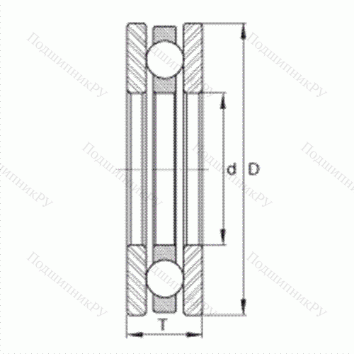 Подшипник шариковый упорный EW 1-3/4 от производителя  INA
